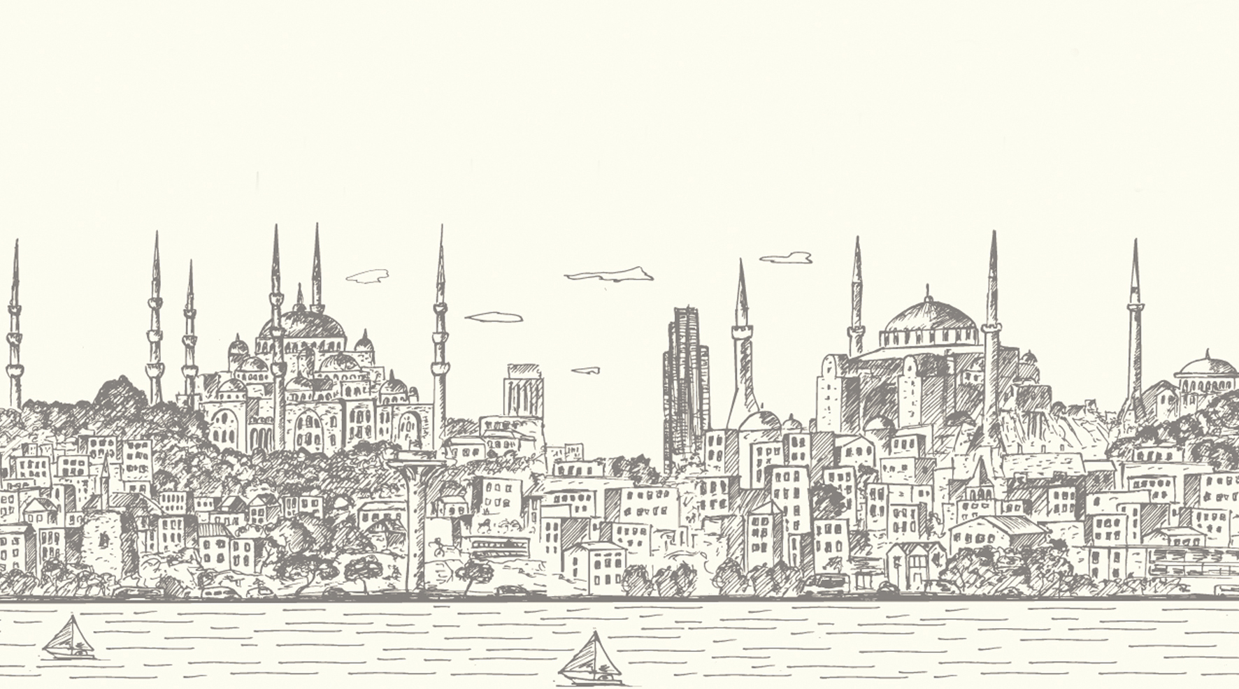 Стамбул панорама рисунок